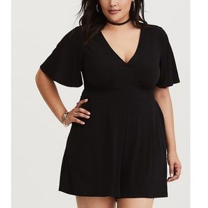 Torrid black jersey knit romper